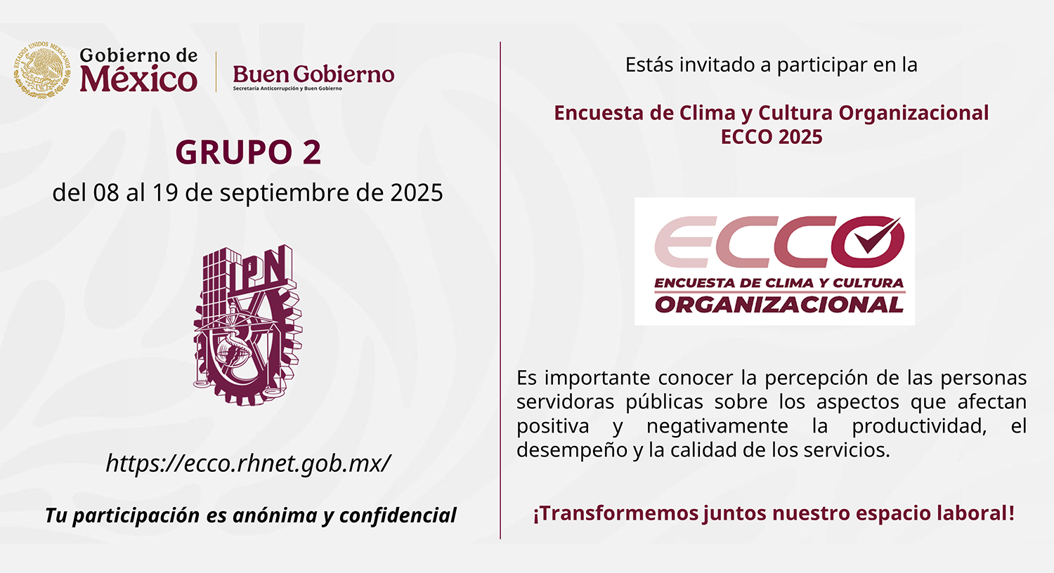 Encuesta de Clima y Cultura Organizacional para el ejercicio 2025